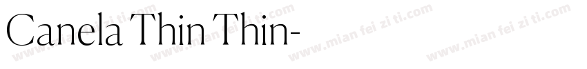 Canela Thin Thin字体转换